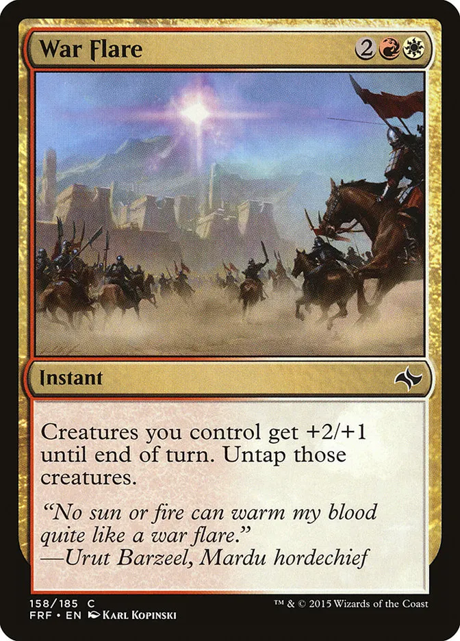 2015 Fate Reforged War Flare #158 common card image
