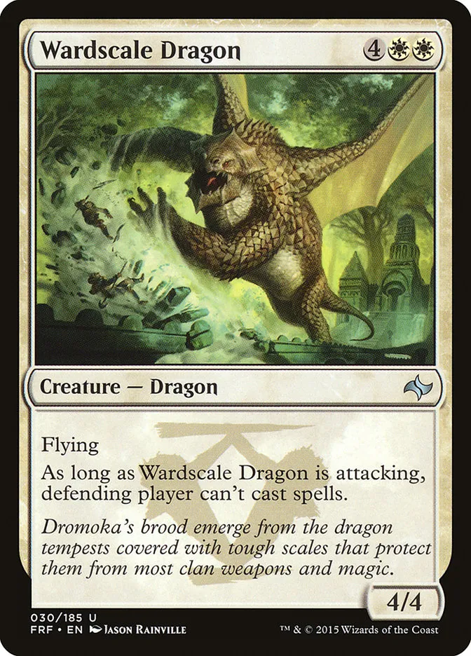 2015 Fate Reforged Wardscale Dragon [Foil] uncommon #30 uncommon card image