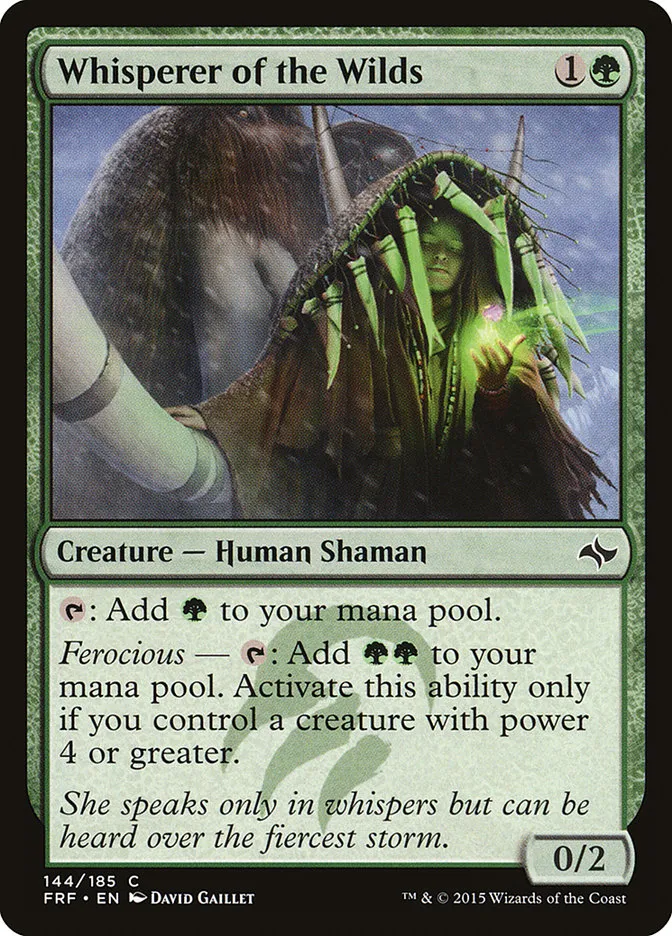 2015 Fate Reforged Whisperer of the Wilds #144 common card image