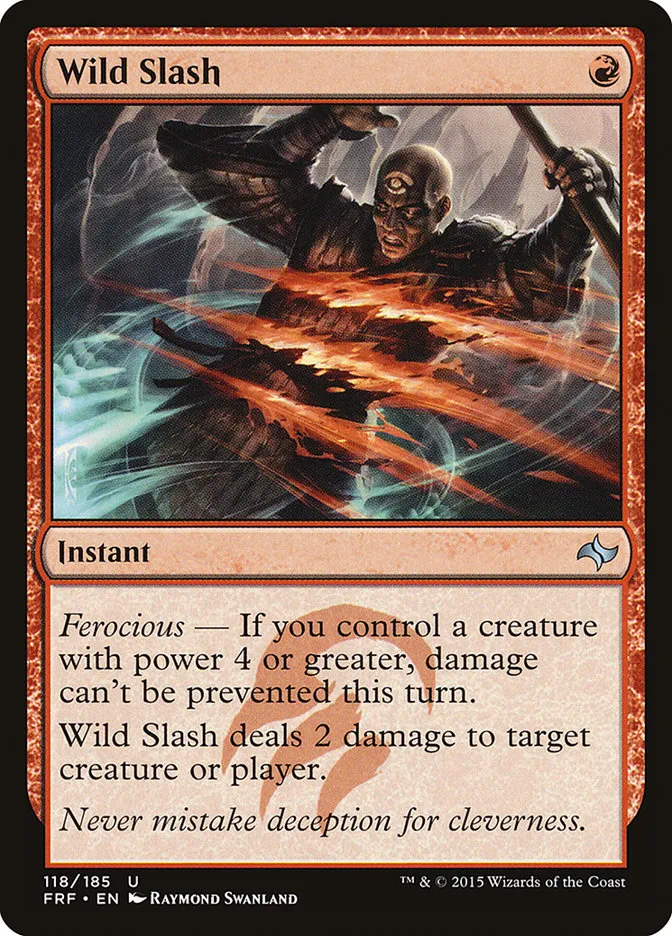 2015 Fate Reforged Wild Slash #118 uncommon card image