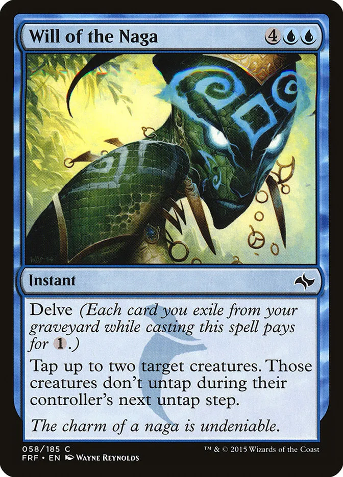 2015 Fate Reforged Will of the Naga [Foil] common #58 common card image