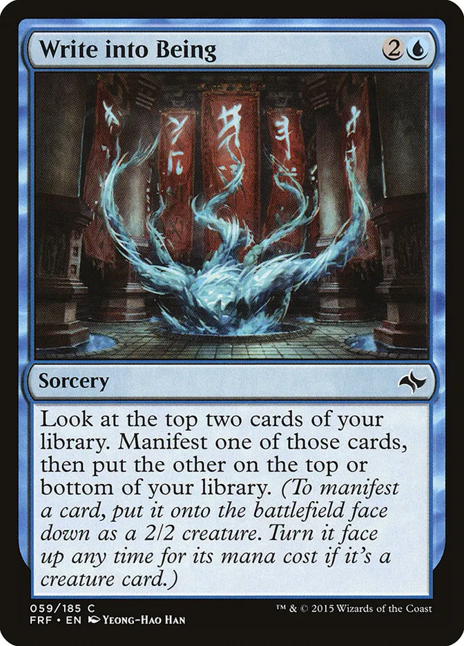 2015 Fate Reforged Write into Being [Foil] common #59 common card image