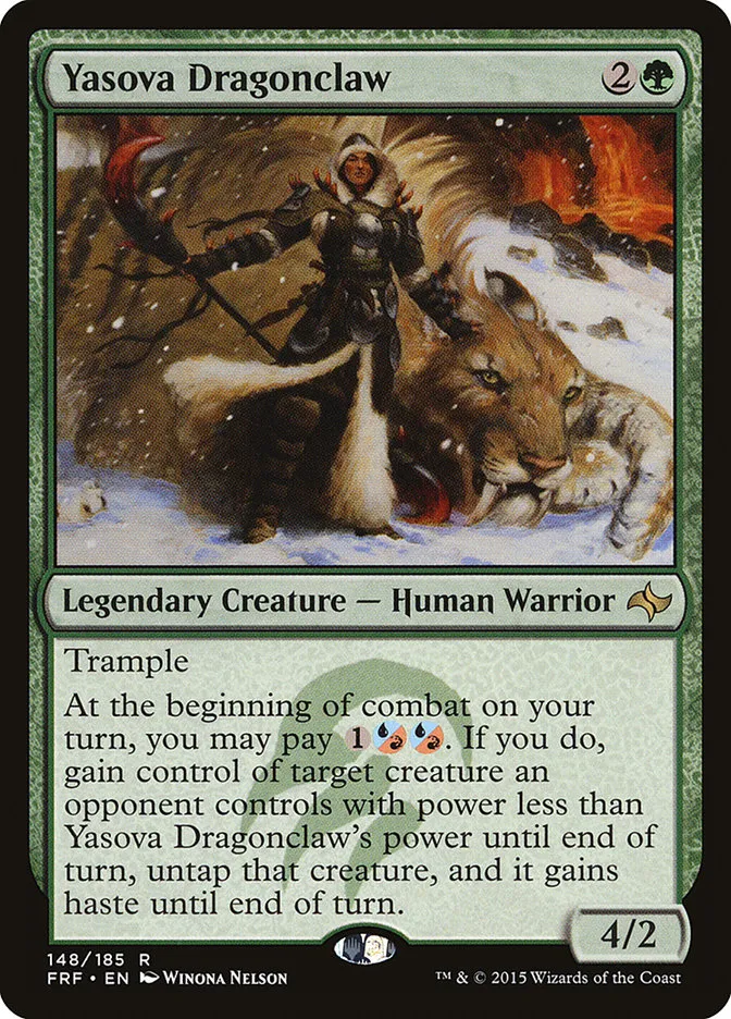 2015 Fate Reforged Yasova Dragonclaw #148 rare card image