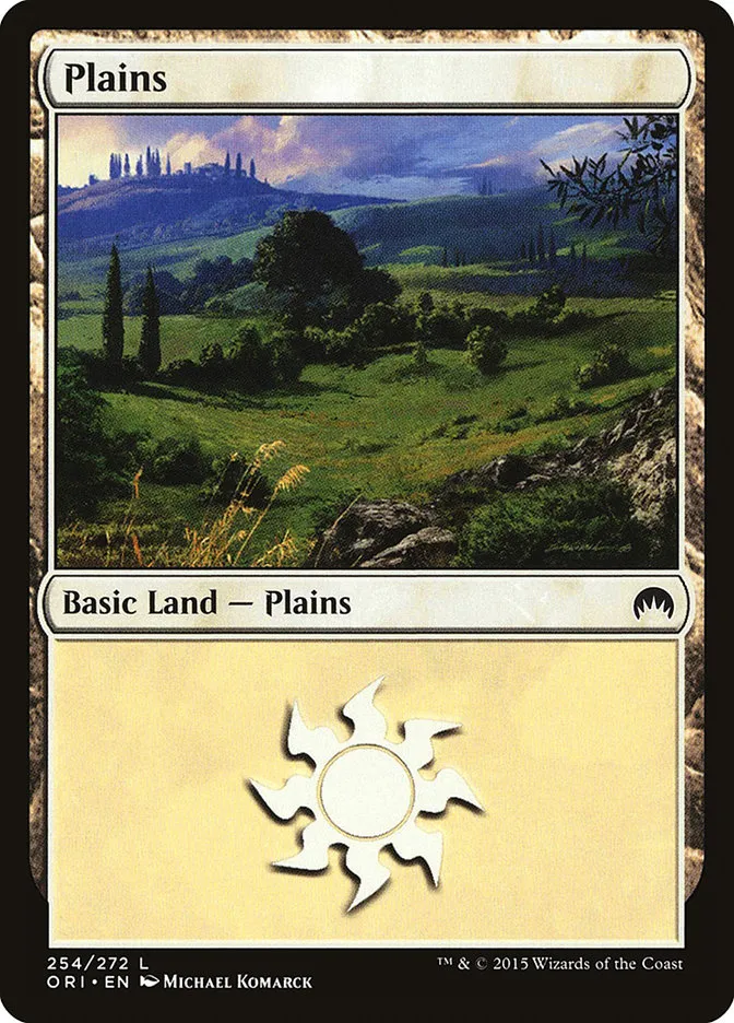 2015 Magic Origins Plains common #254 common card image