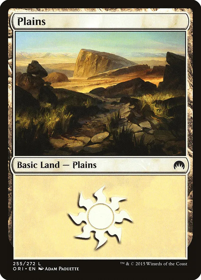 2015 Magic Origins Plains common #255 common card image