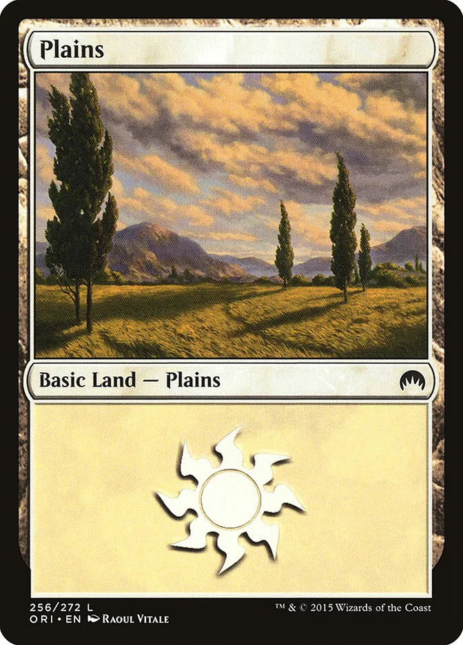 2015 Magic Origins Plains common #256 common card image
