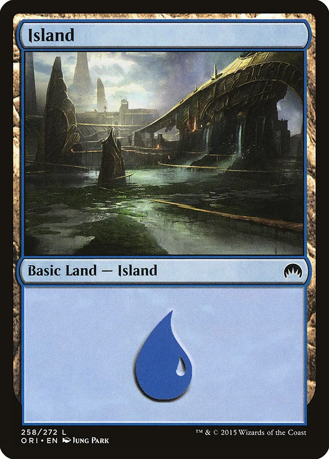 2015 Magic Origins Island common #258 common card image