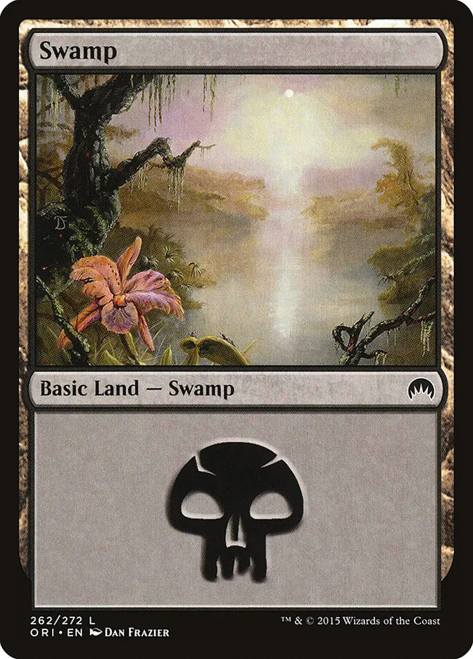 2015 Magic Origins Swamp common #262 common card image