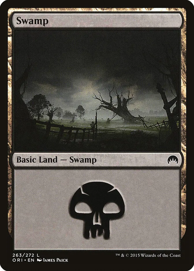 2015 Magic Origins Swamp common #263 common card image