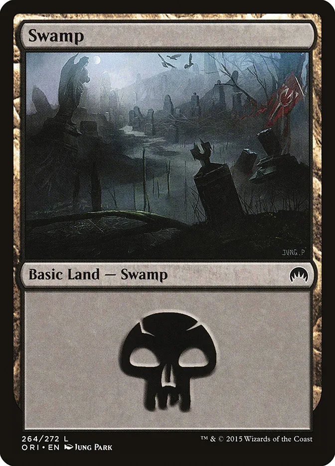 2015 Magic Origins Swamp [Foil] common #264 common card image