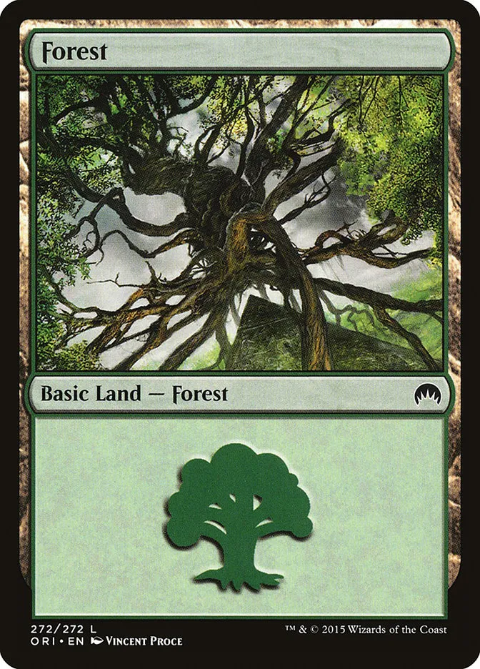 2015 Magic Origins Forest common #272 common card image