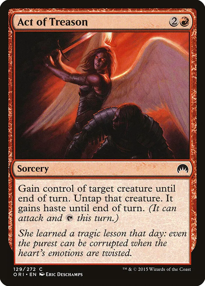2015 Magic Origins Act of Treason #129 common card image