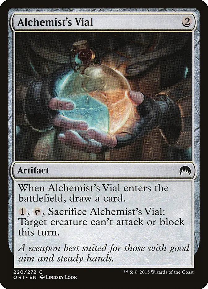 2015 Magic Origins Alchemist's Vial #220 common card image