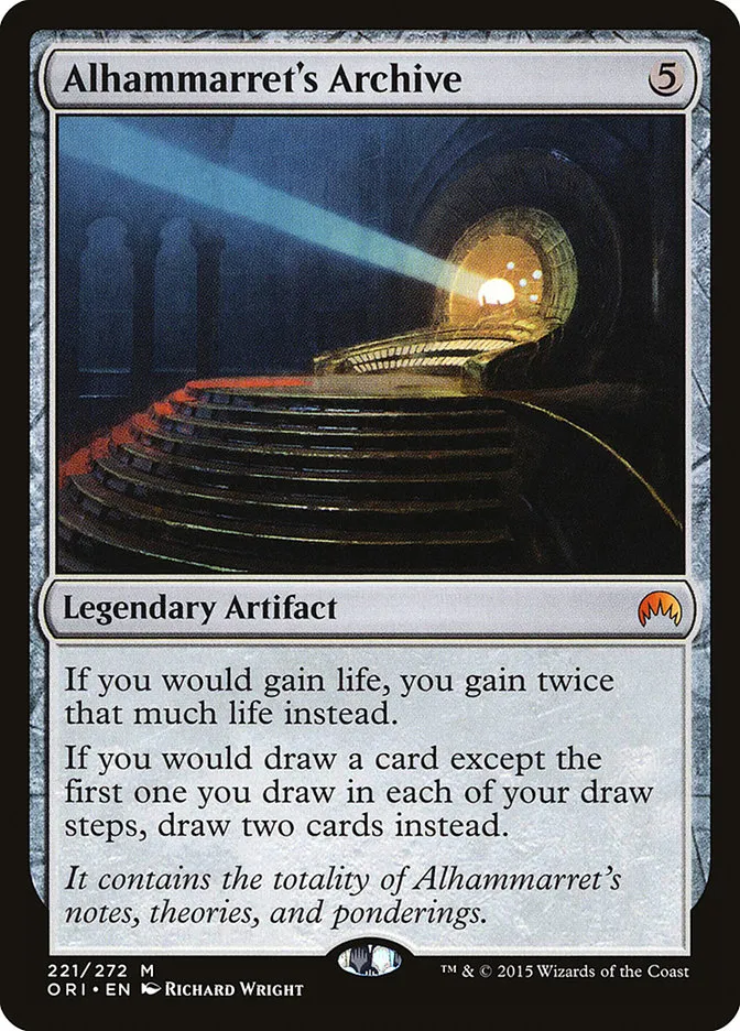 2015 Magic Origins Alhammarret's Archive #221 mythic card image
