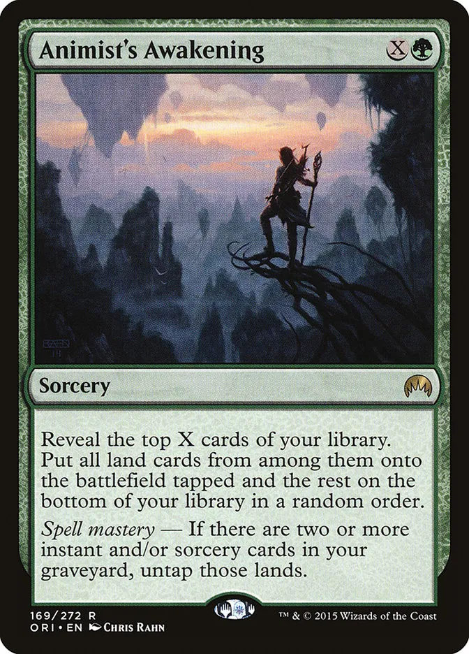 2015 Magic Origins Animist's Awakening [Foil] rare #169 rare card image