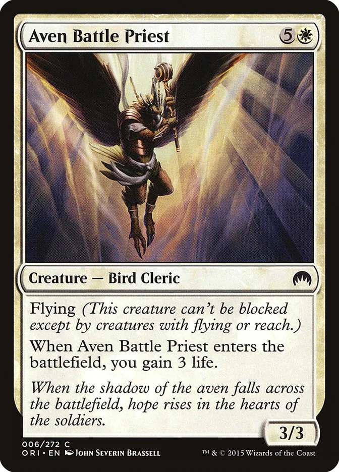 2015 Magic Origins Aven Battle Priest common #6 common card image