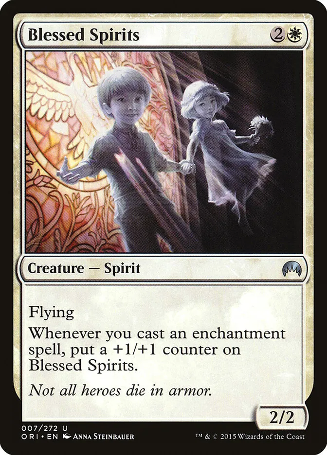 2015 Magic Origins Blessed Spirits uncommon #7 uncommon card image