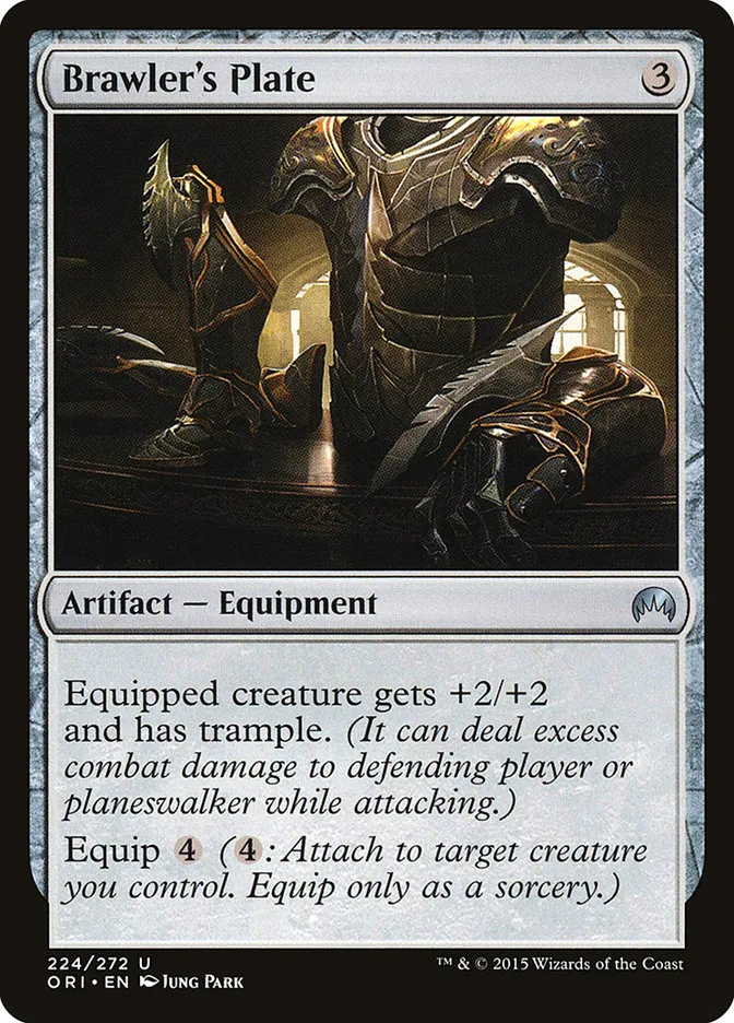 2015 Magic Origins Brawler's Plate #224 uncommon card image