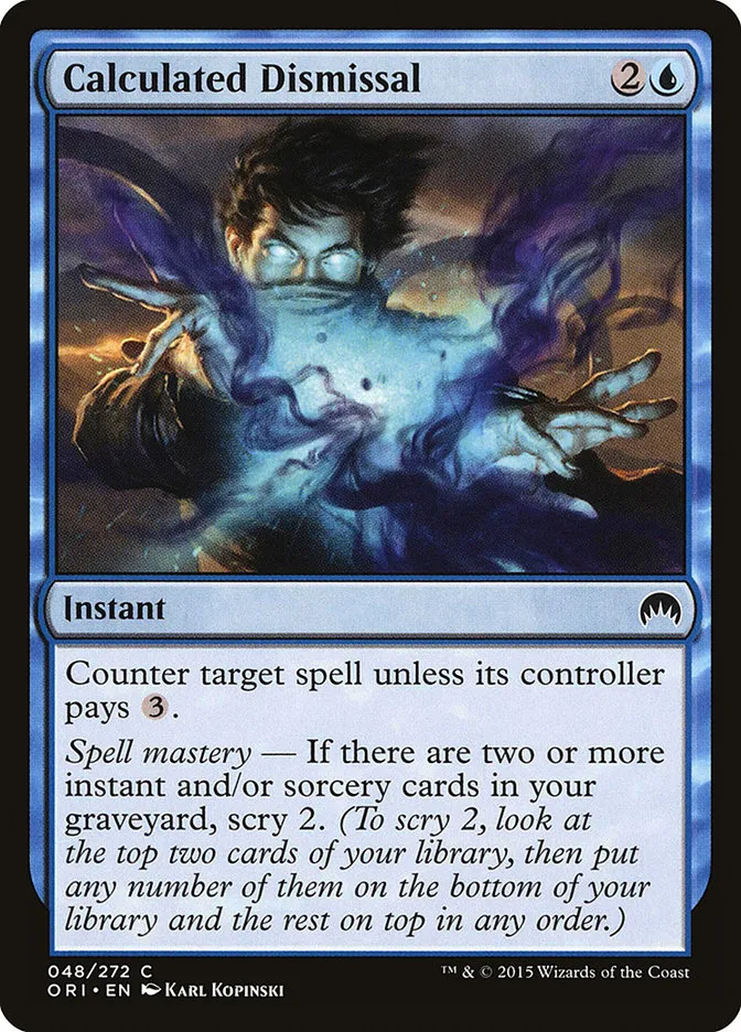 2015 Magic Origins Calculated Dismissal common #48 common card image