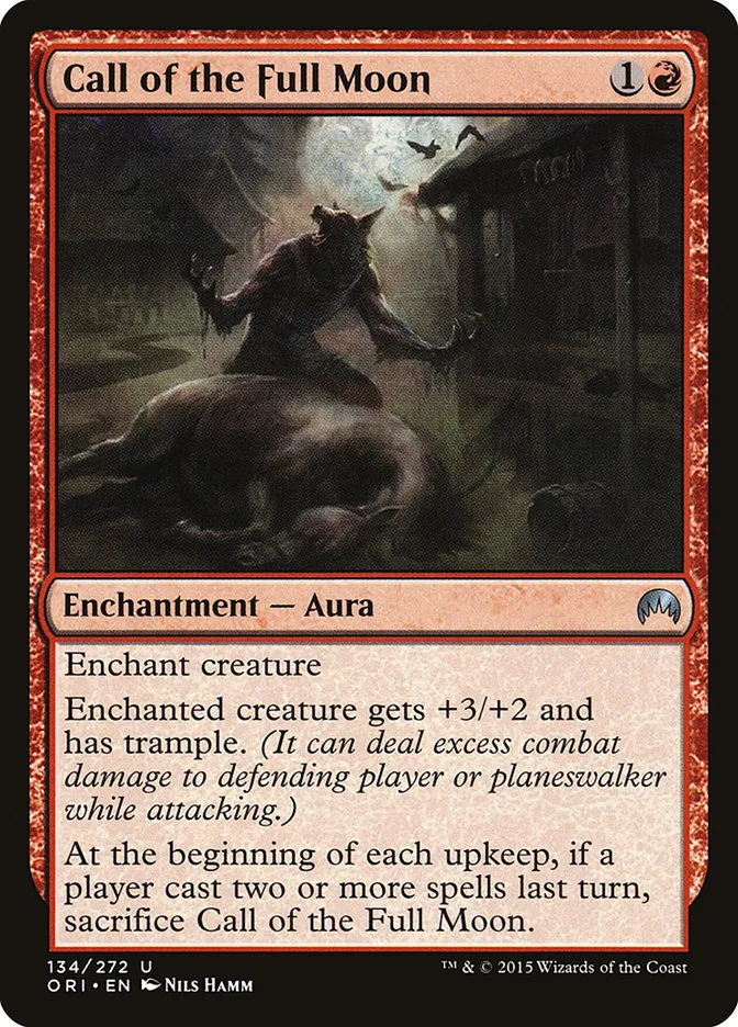 2015 Magic Origins Call of the Full Moon #134 uncommon card image