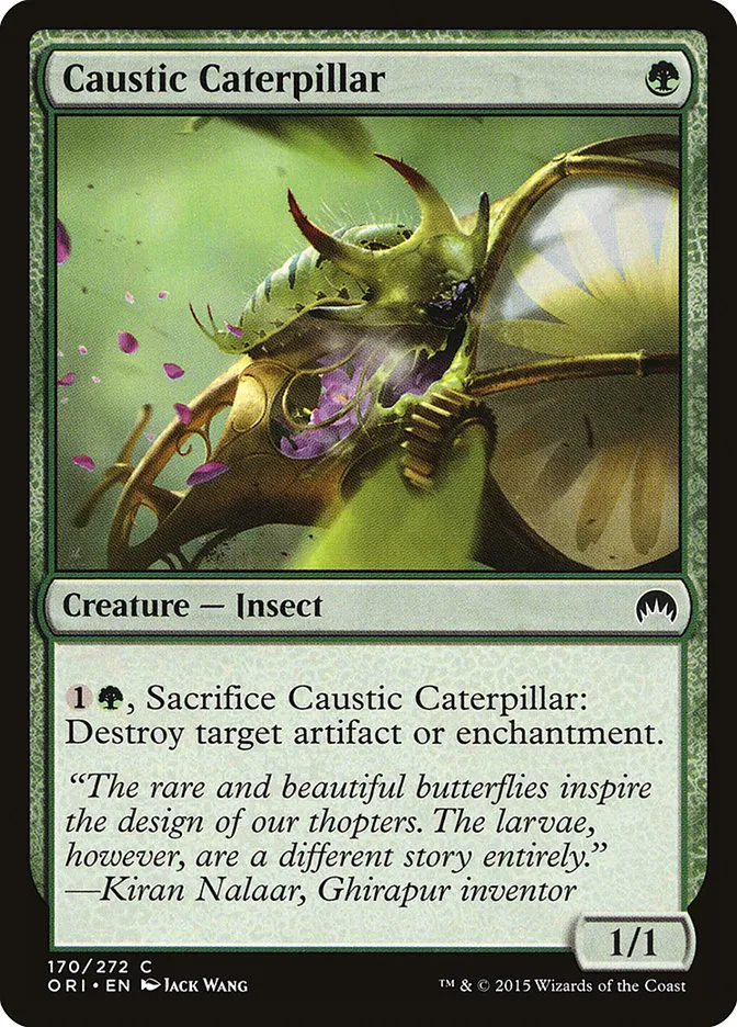 2015 Magic Origins Caustic Caterpillar common #170 common card image