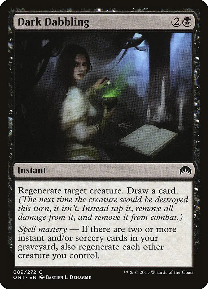 2015 Magic Origins Dark Dabbling common #89 common card image
