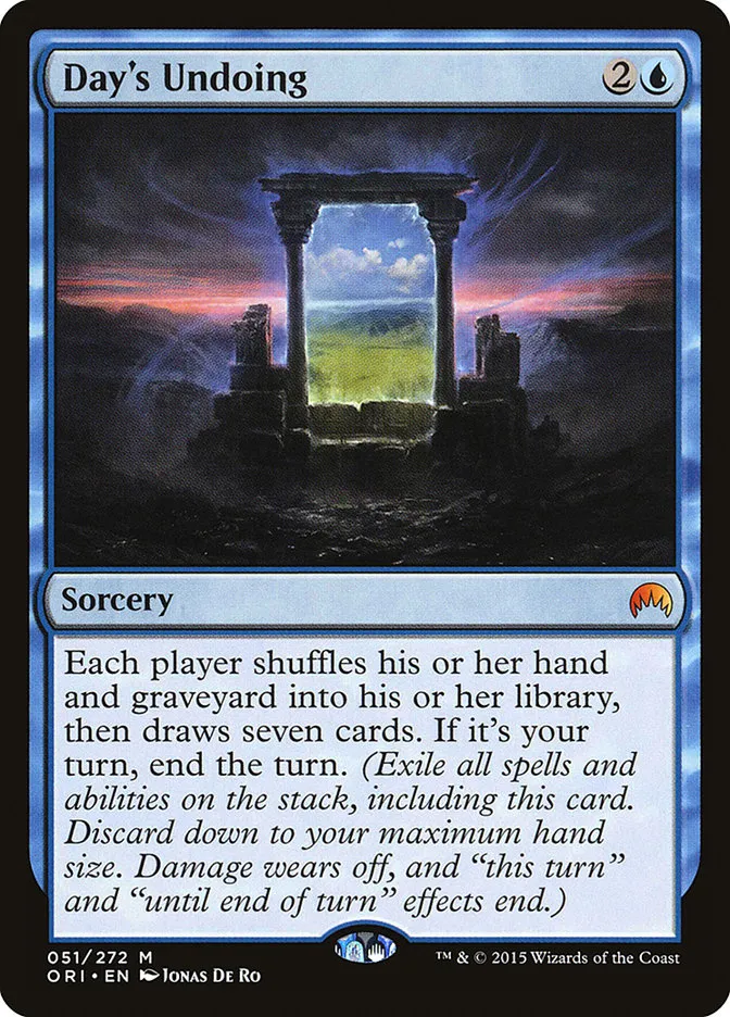 2015 Magic Origins Day's Undoing #51 mythic card image