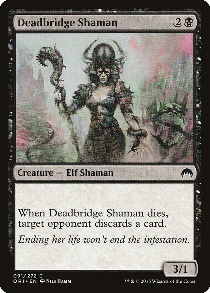 2015 Magic Origins Deadbridge Shaman common #91 common card image