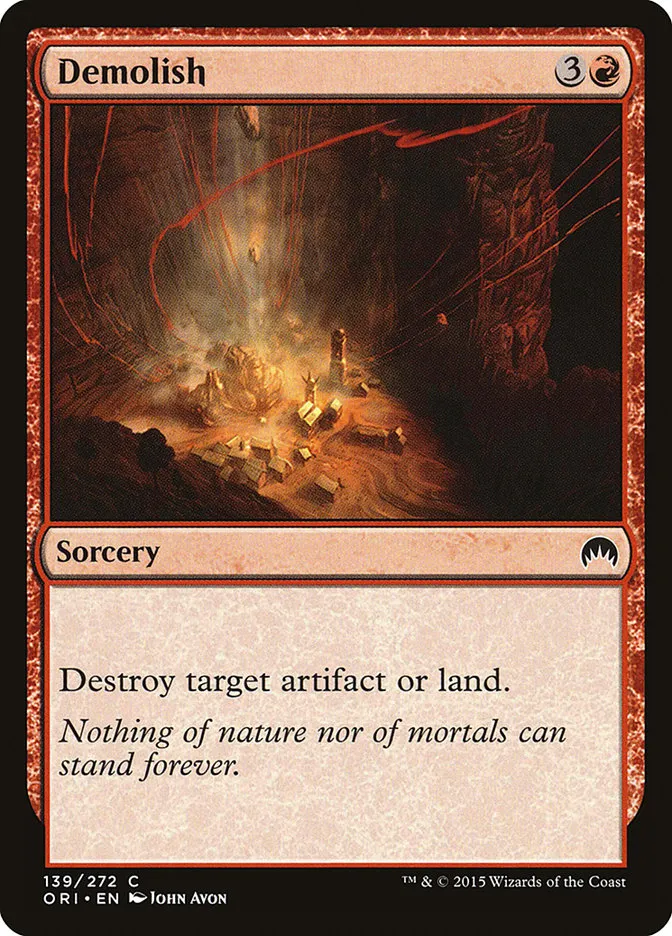 2015 Magic Origins Demolish #139 common card image