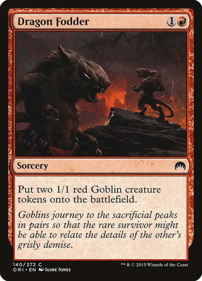 2015 Magic Origins Dragon Fodder common #140 common card image
