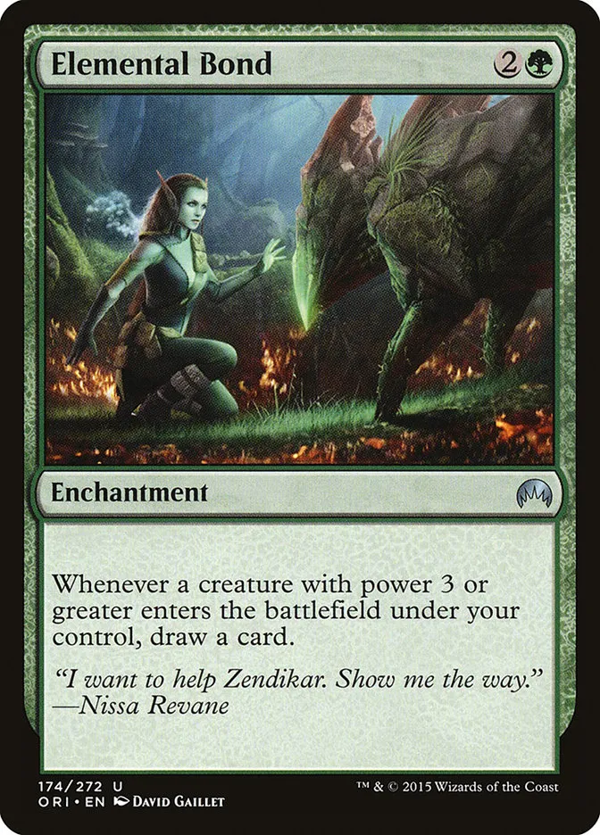 2015 Magic Origins Elemental Bond uncommon #174 uncommon card image