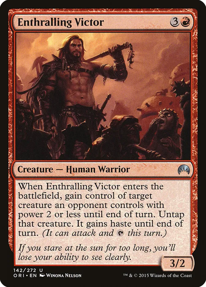 2015 Magic Origins Enthralling Victor uncommon #142 uncommon card image