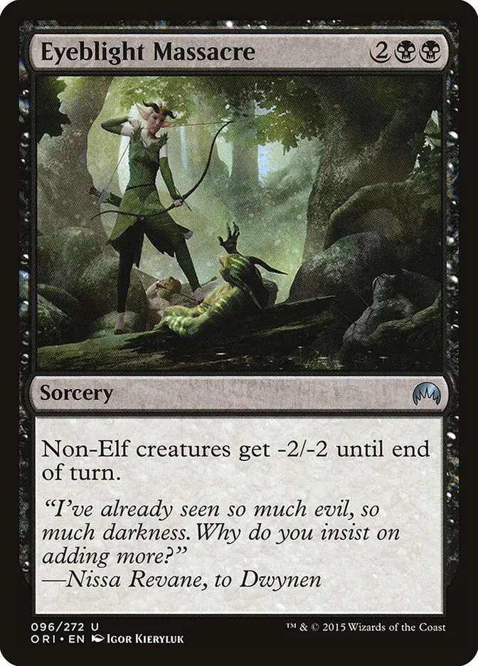 2015 Magic Origins Eyeblight Massacre uncommon #96 uncommon card image