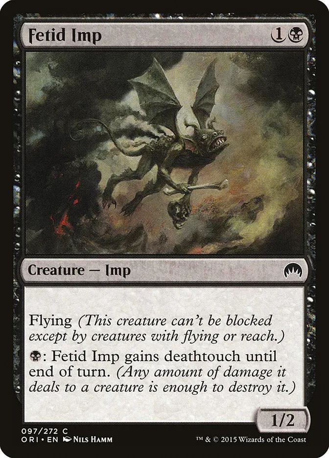 2015 Magic Origins Fetid Imp common #97 common card image
