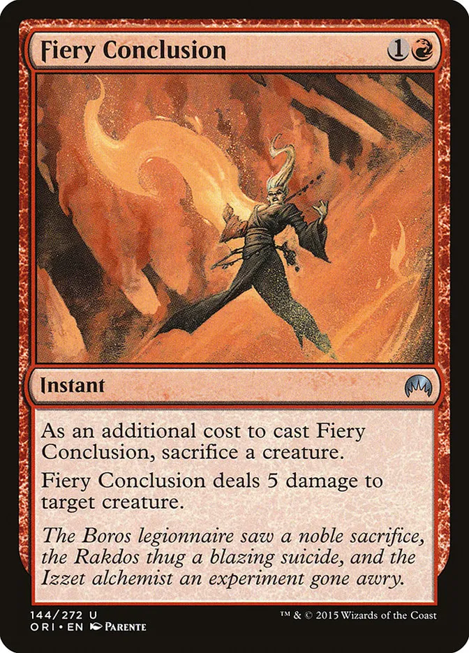 2015 Magic Origins Fiery Conclusion uncommon #144 uncommon card image