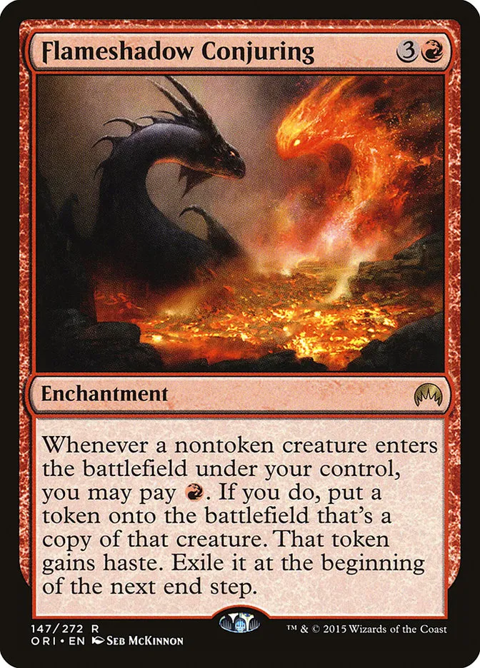 2015 Magic Origins Flameshadow Conjuring rare #147 rare card image