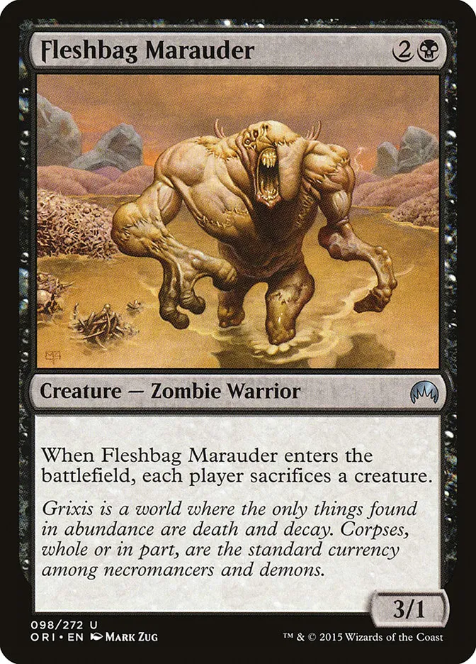 2015 Magic Origins Fleshbag Marauder #98 uncommon card image