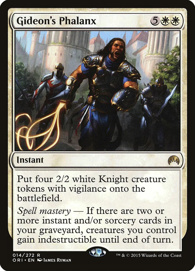 2015 Magic Origins Gideon's Phalanx #14 rare card image