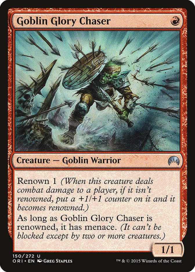 2015 Magic Origins Goblin Glory Chaser #150 uncommon card image