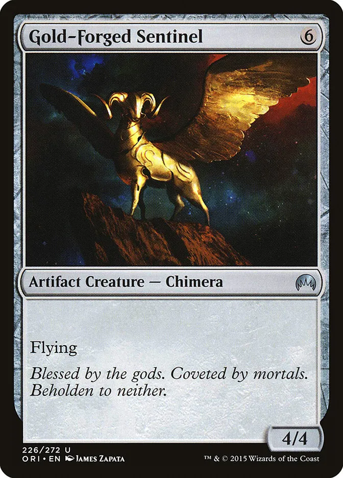 2015 Magic Origins Gold-Forged Sentinel #226 uncommon card image