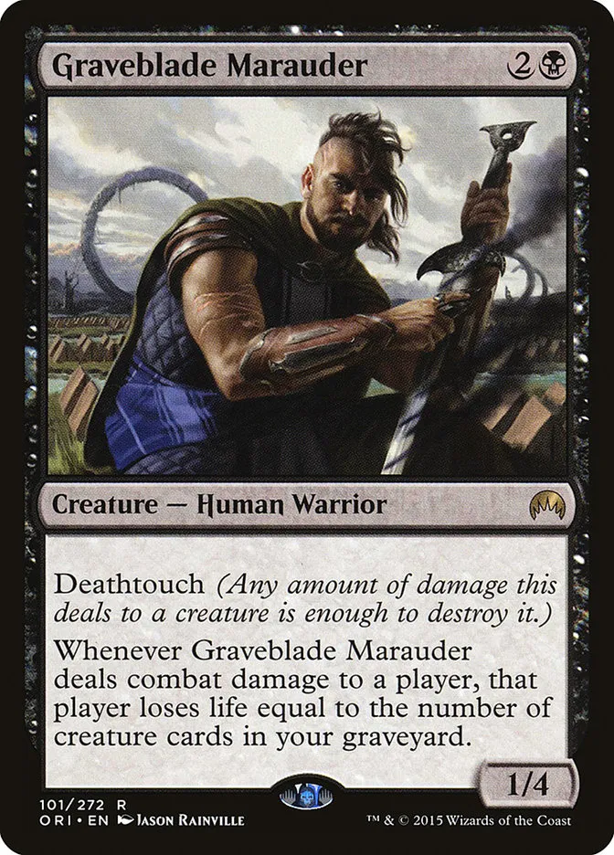 2015 Magic Origins Graveblade Marauder rare #101 rare card image