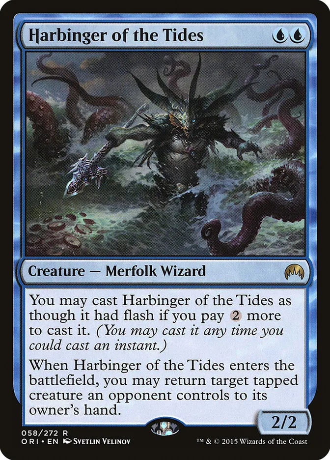 2015 Magic Origins Harbinger of the Tides #58 rare card image