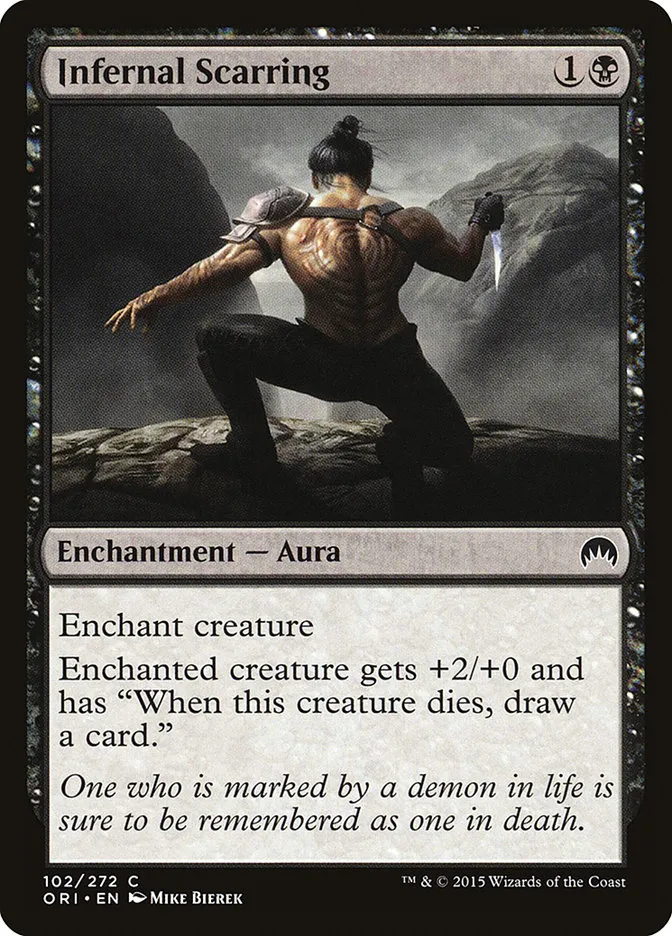 2015 Magic Origins Infernal Scarring common #102 common card image