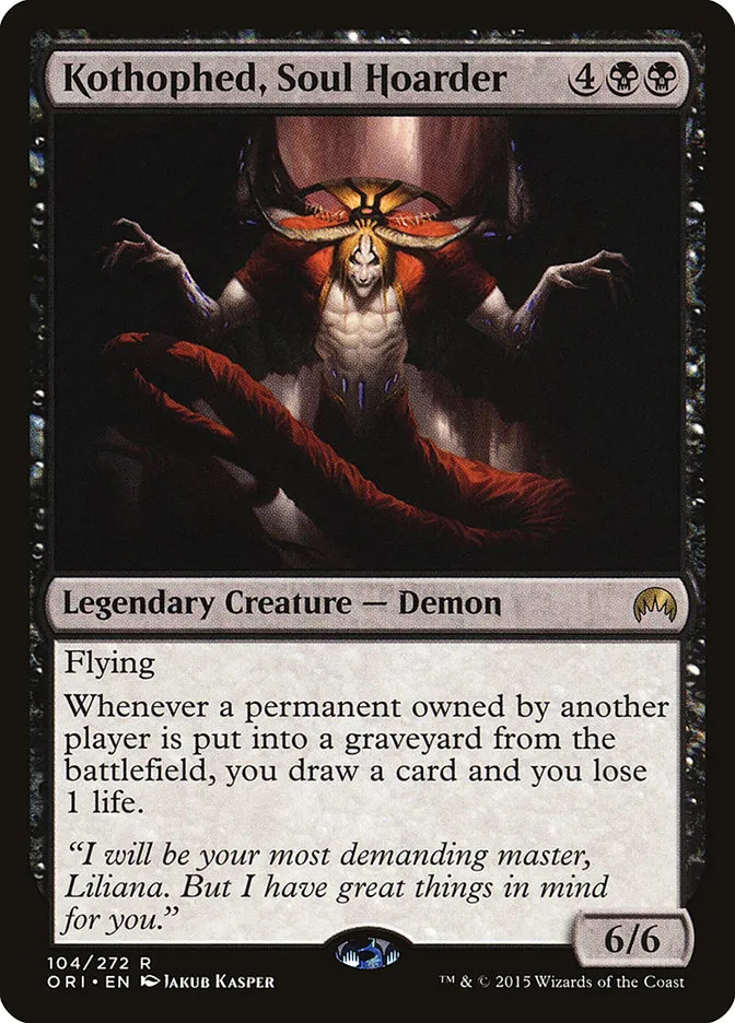 2015 Magic Origins Kothophed, Soul Hoarder rare #104 rare card image