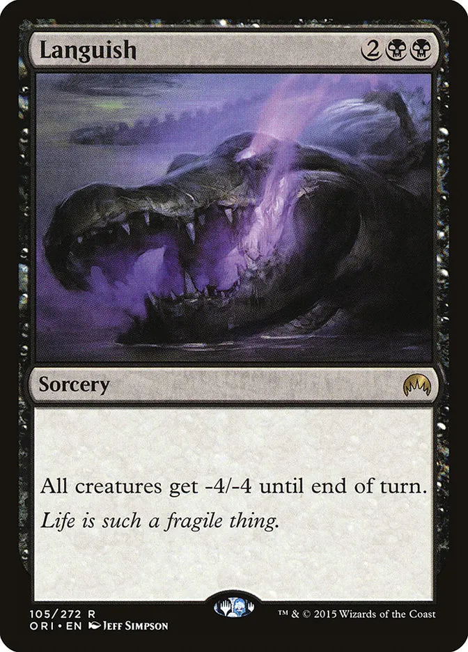 2015 Magic Origins Languish rare #105 rare card image