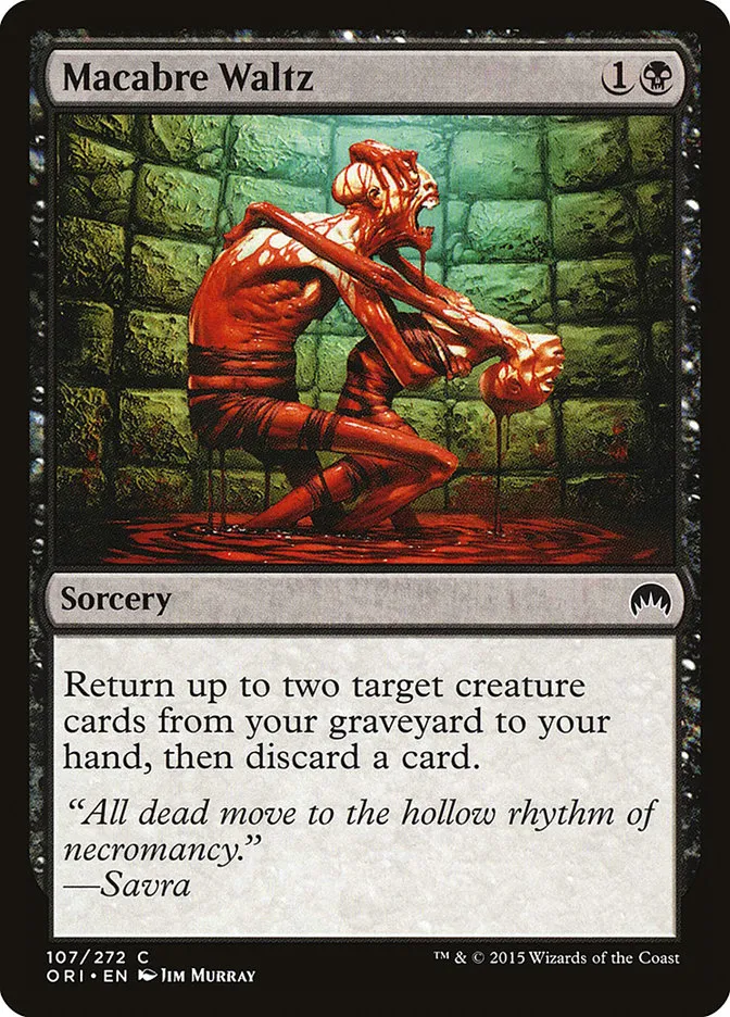 2015 Magic Origins Macabre Waltz common #107 common card image