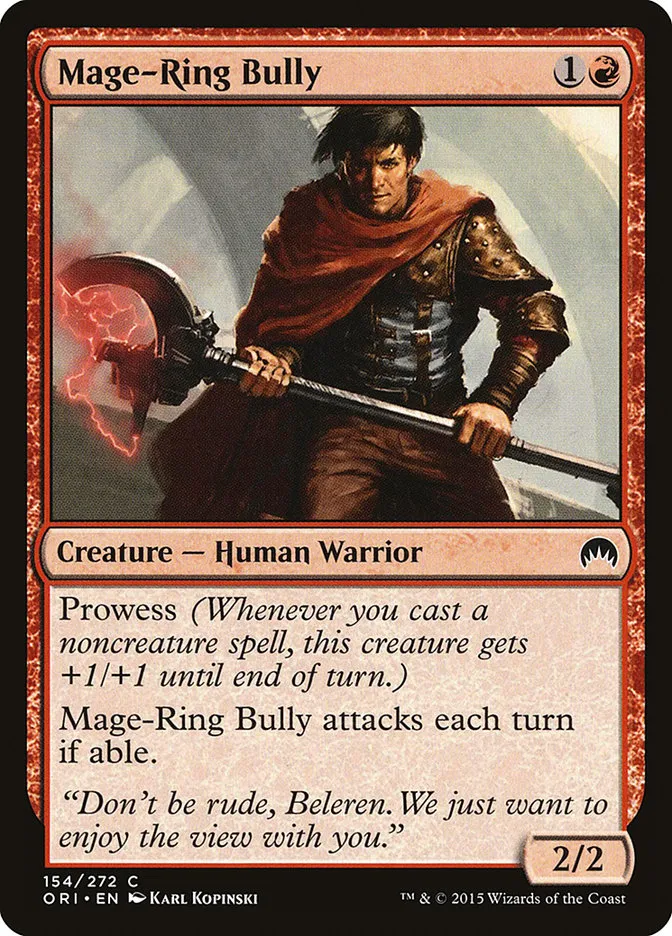 2015 Magic Origins Mage-Ring Bully common #154 common card image