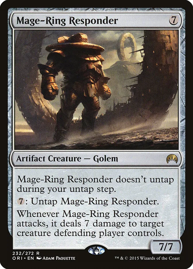 2015 Magic Origins Mage-Ring Responder rare #232 rare card image