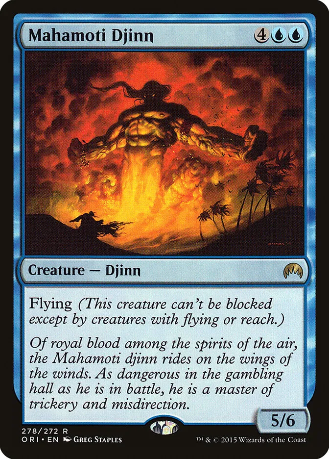 2015 Magic Origins Mahamoti Djinn #278 rare card image