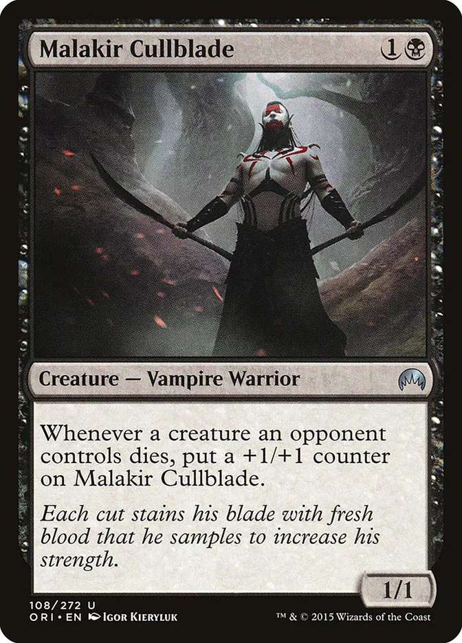 2015 Magic Origins Malakir Cullblade #108 uncommon card image